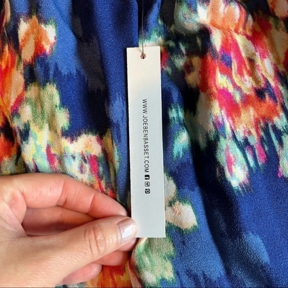 Joe Benbasset Mini Skirt Women’s Blue Foral Size Small